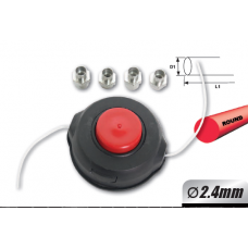 Tambur cu guta 2.4 mm x 2.5 m. universal. profil rotund pentru trimere electrice si motocoase